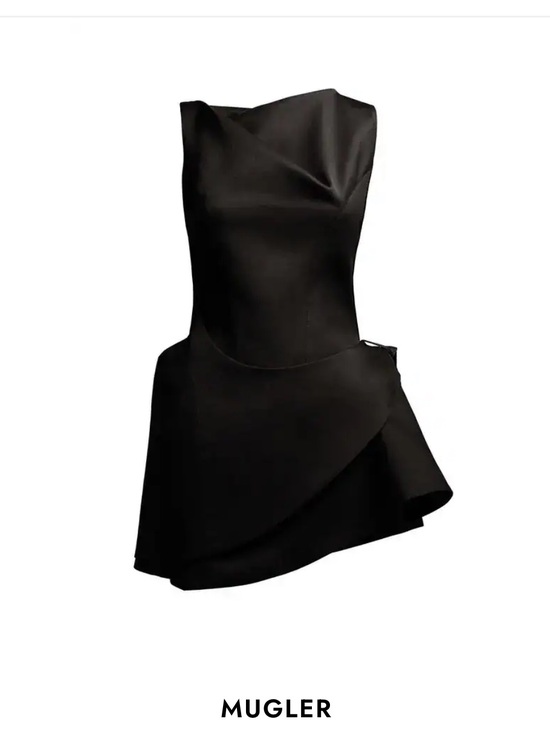 H&M Dresses & Skirts - H&M x Mugler Black Sculpted Wool Mini Dress